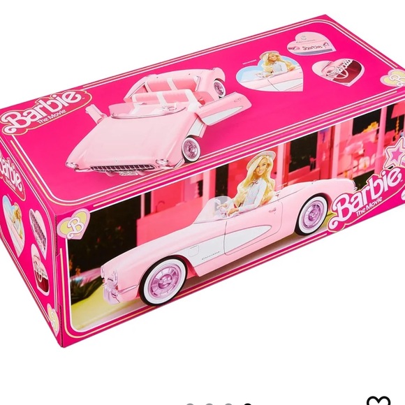 Barbie Pink Corvette Convertible. Barbie the movie collectible car - Picture 9 of 9